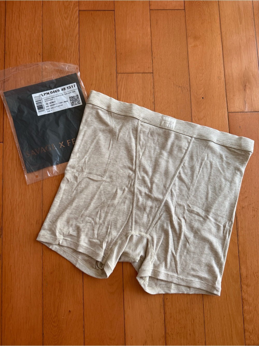 Savage x Fenty Modal Dreams Sleep Trunk Short - Beige Latte Heather